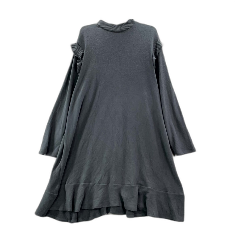LC Lauren Conrad Hacci Mockneck Fit & Flare Dress Womens 3X Gray Stretch Classic